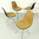 Set of 4 Yellow Herman Miller Original Vintage Eames Upholstered DSR Dining Side Chair, 1960s