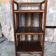 Meuble d’appoint rotin étagères vintage #a232