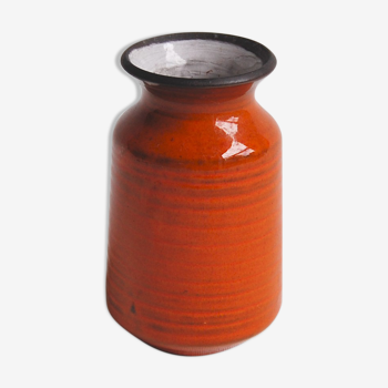 Orange vintage vase