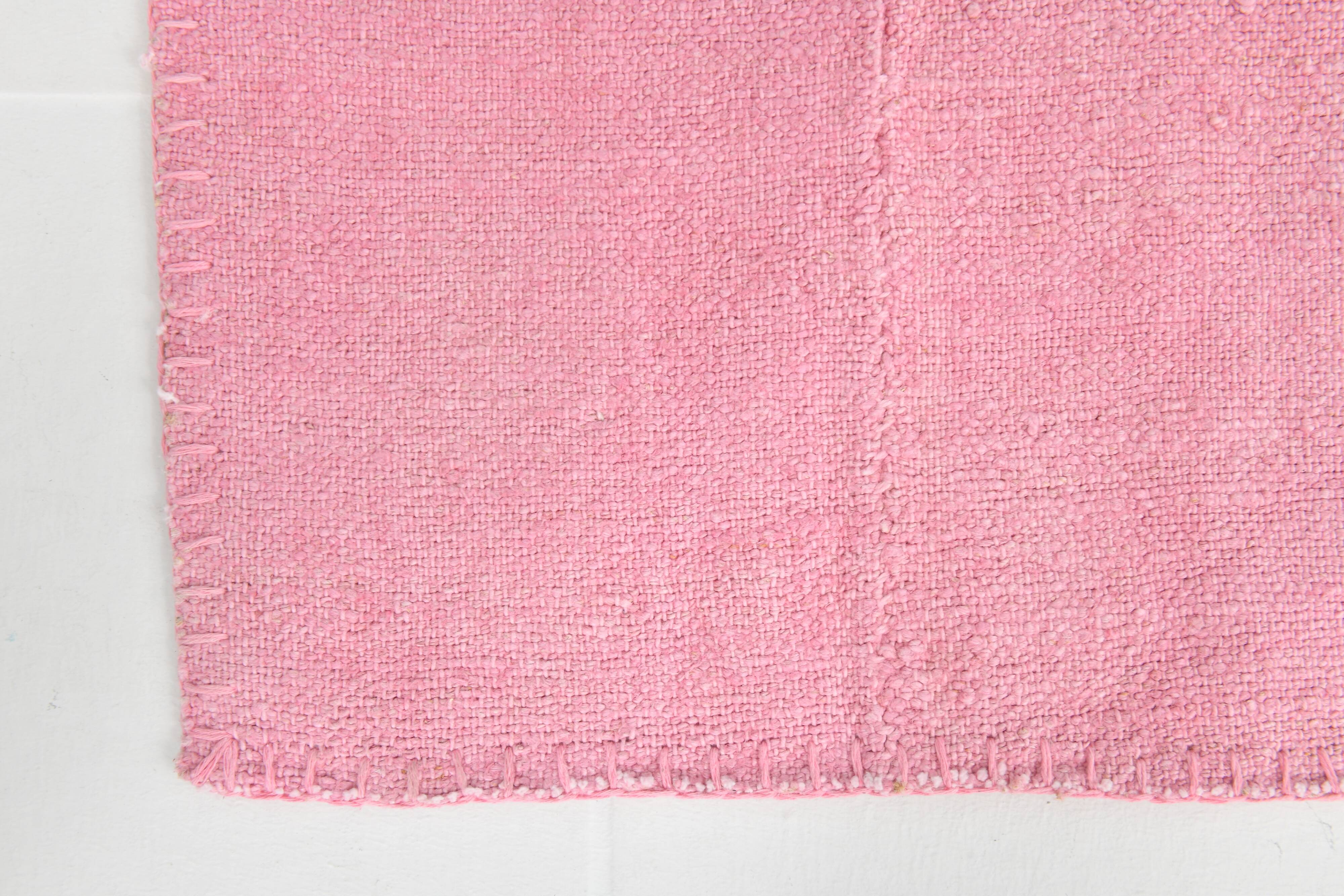 Large Pink Vintage Kilim Rug, 214x306Cm