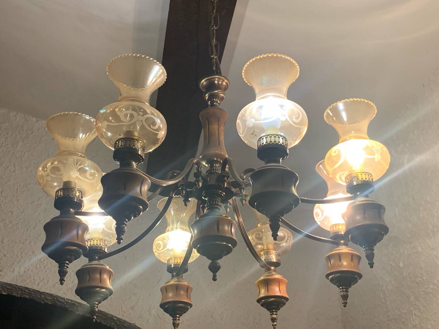 Vintage 8-arm chandelier