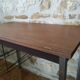 Metal and wood desk from the 1970s.