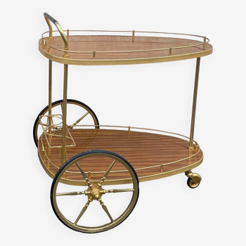 Golden wheeled trolley