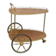 Desserte à roulettes dorée