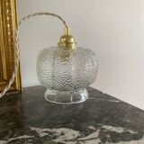 Pendant light with vintage globe