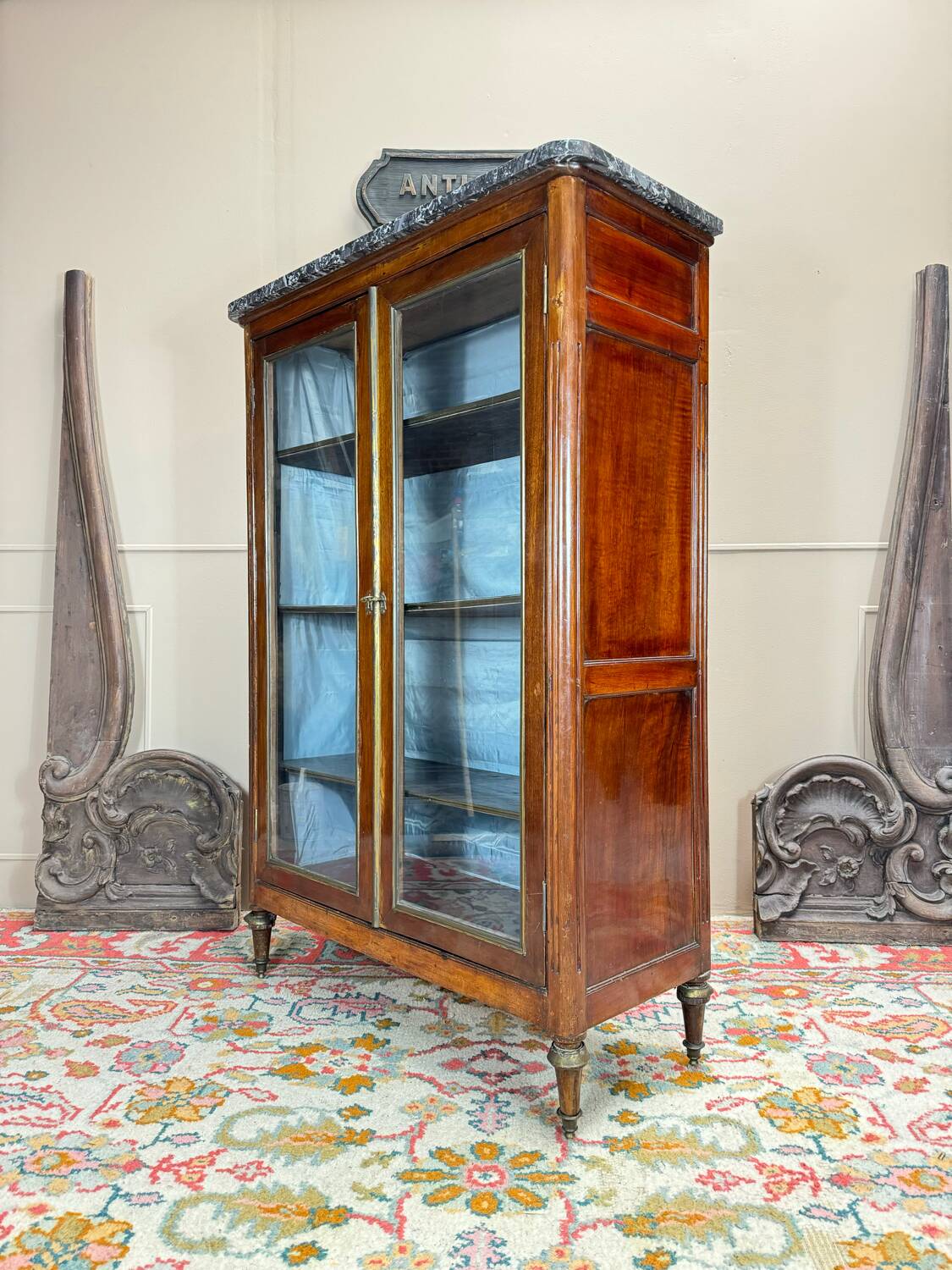 Fidelys Schey Louis XVI Period Mahogany Display Cabinet Stamped XVIII Eme Si
