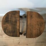 Paire de tabouret de traite en bois