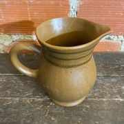 Old pichet sarreguemines beige ceramic 1970s vintage