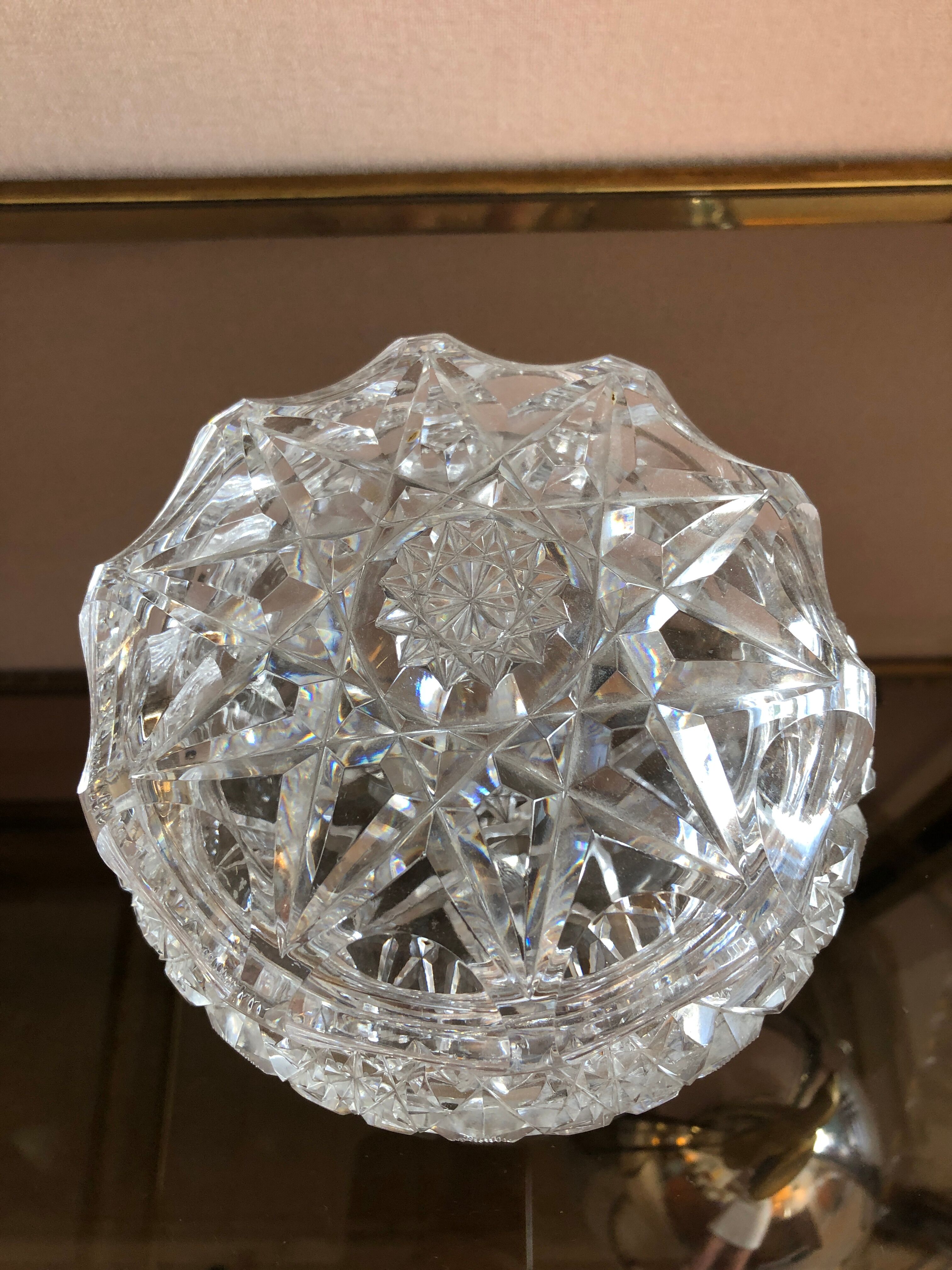 Bonbonnière cristal de Bohème, 1950