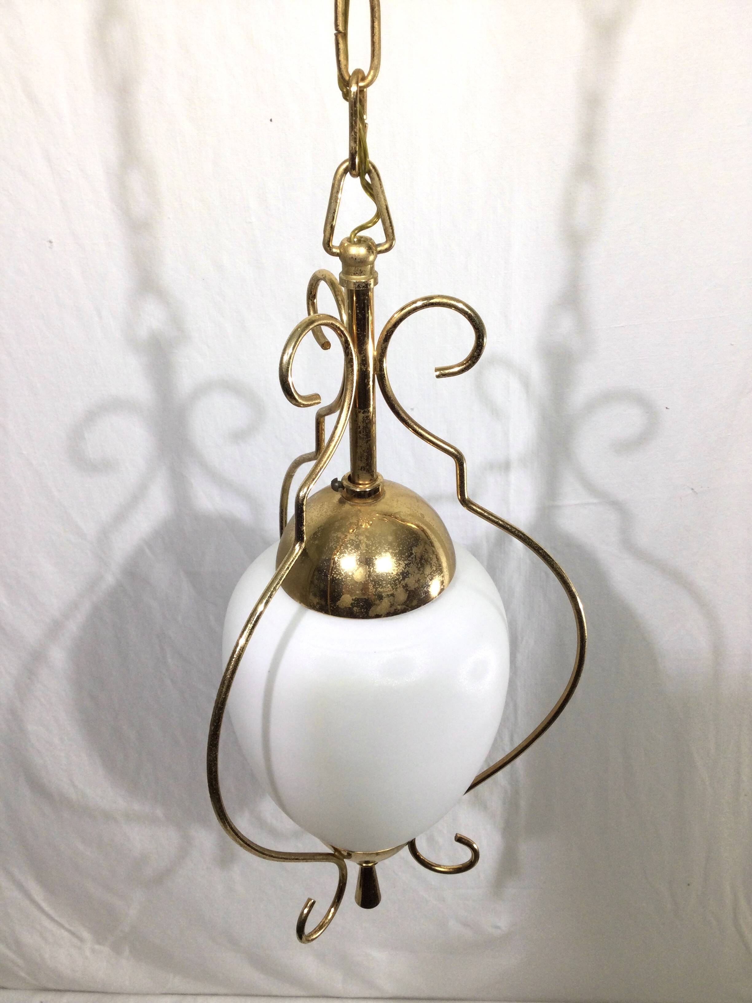 1-light lantern in gold metal