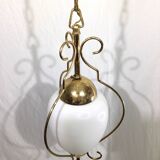 1-light lantern in gold metal