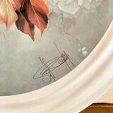 Large oval serving tray with floral patterns Melform