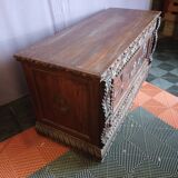 Wooden chest, wedding chest, wooden trunk, antique chest