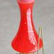 Mid-century Italian Red Glass and Brass Table / Wall Lamp