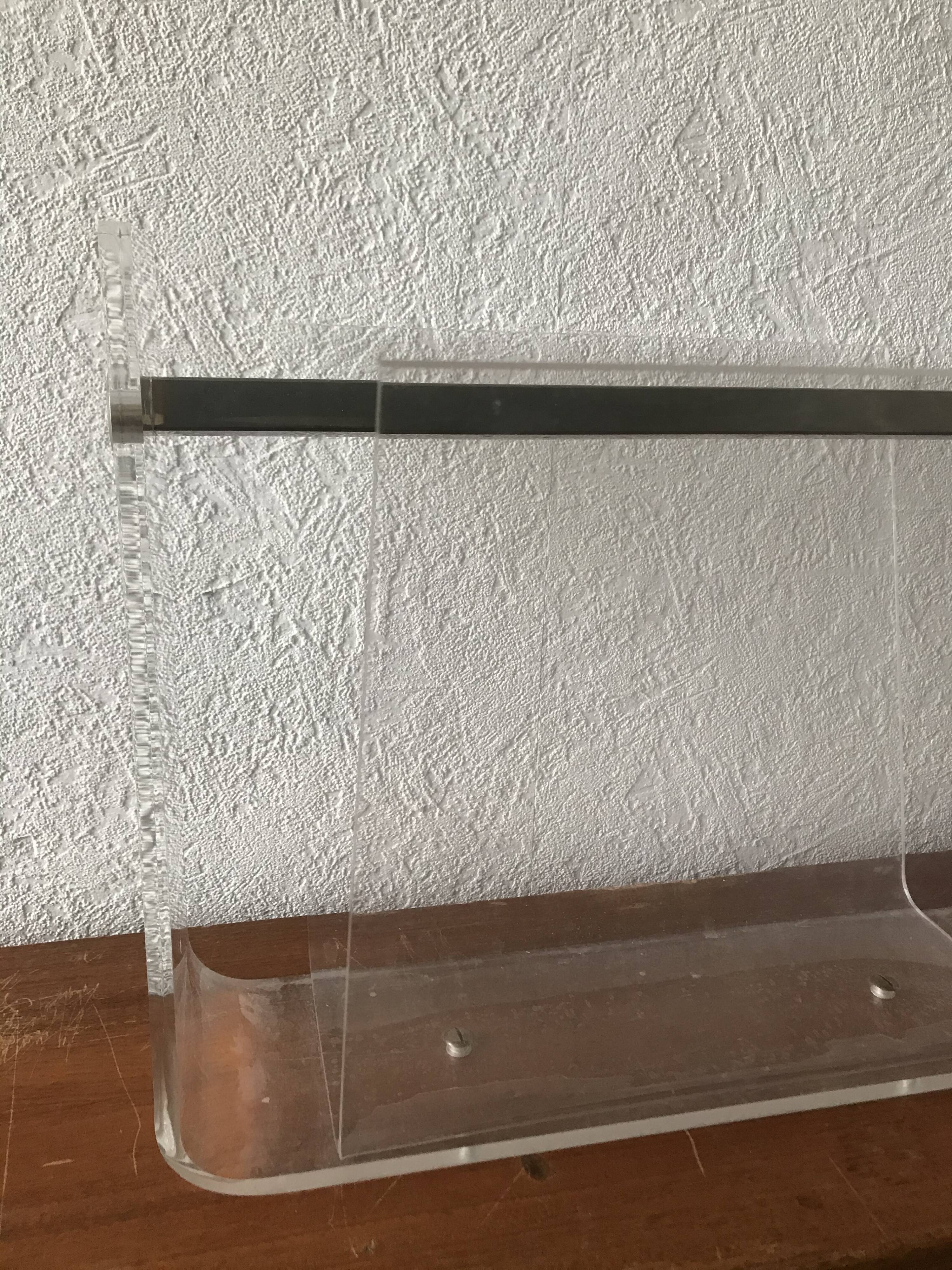 Plexiglass magazine holder David Lange Roche Bobois