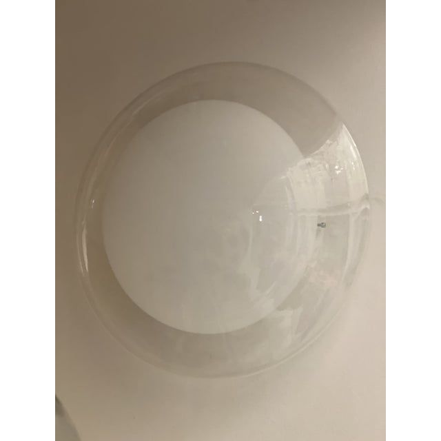 Contemporary multicolored reeds white murano glass wall sconce