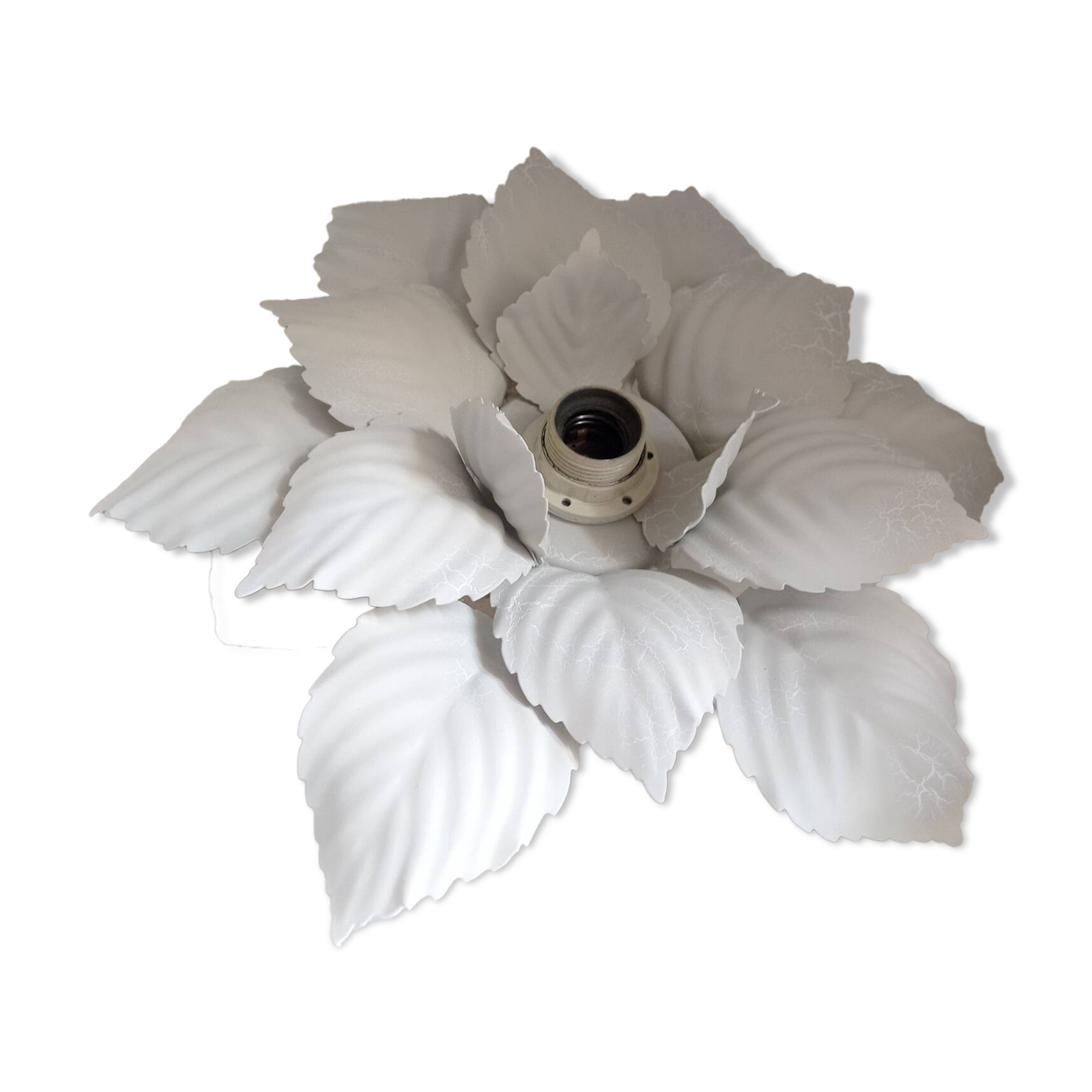 Leaf-shaped metal wall light