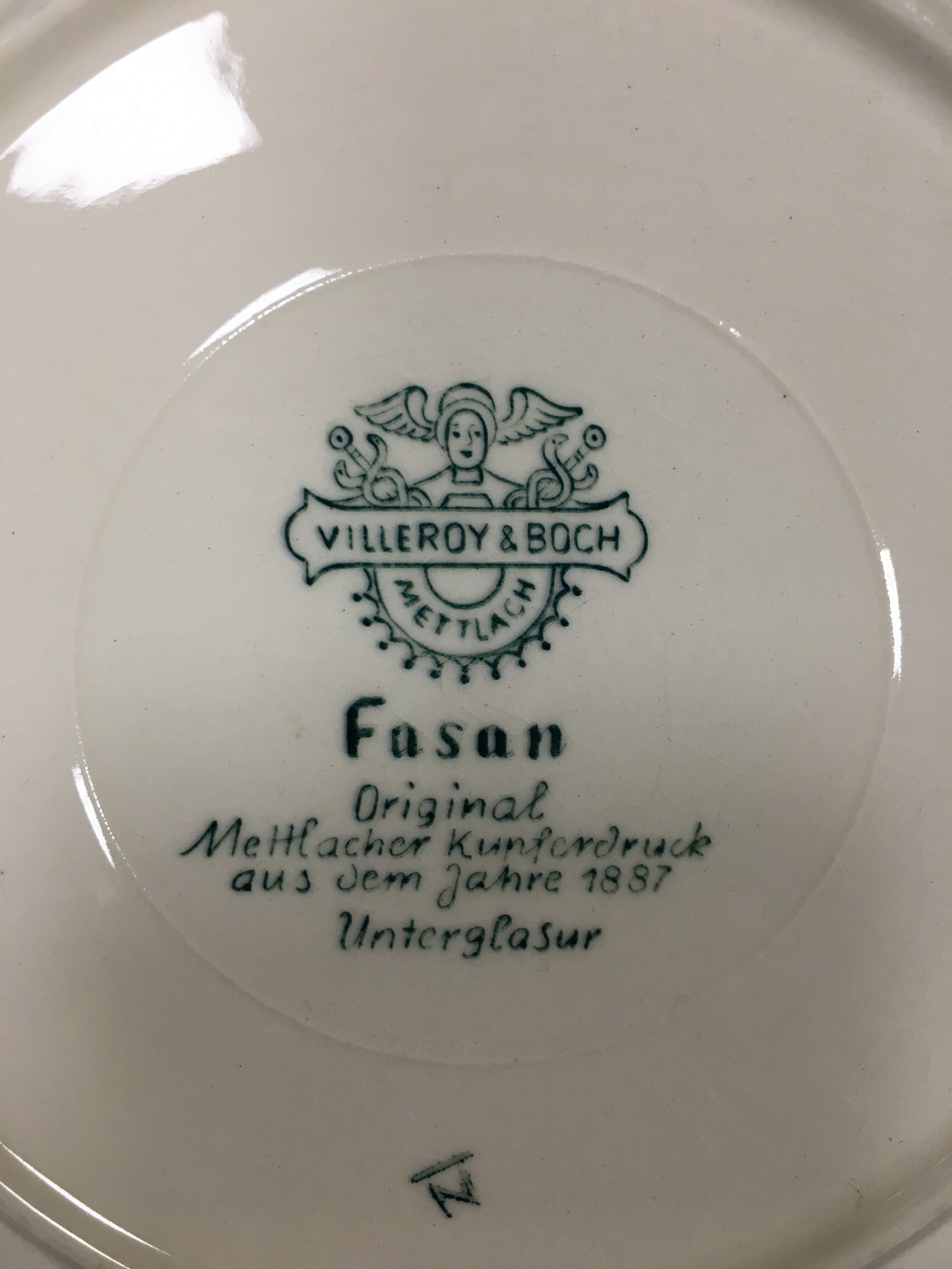 6 flat plates Villeroy and Boch model Fasan