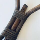 Wall hook, rattan coat rack