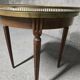 Louis XVI style bouillotte table, marble top.