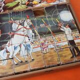 Box 29 illustrated wooden cubes Circus Scene