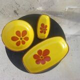 Hand-painted set of three ceramics