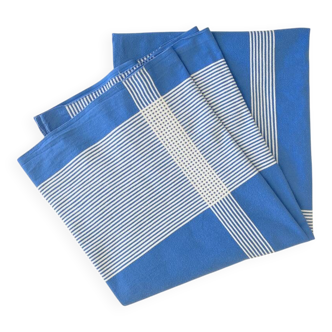 Vintage woven tablecloth - cotton - 147x123 cm