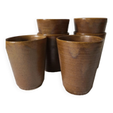 Set of 6 Digoin stoneware cups