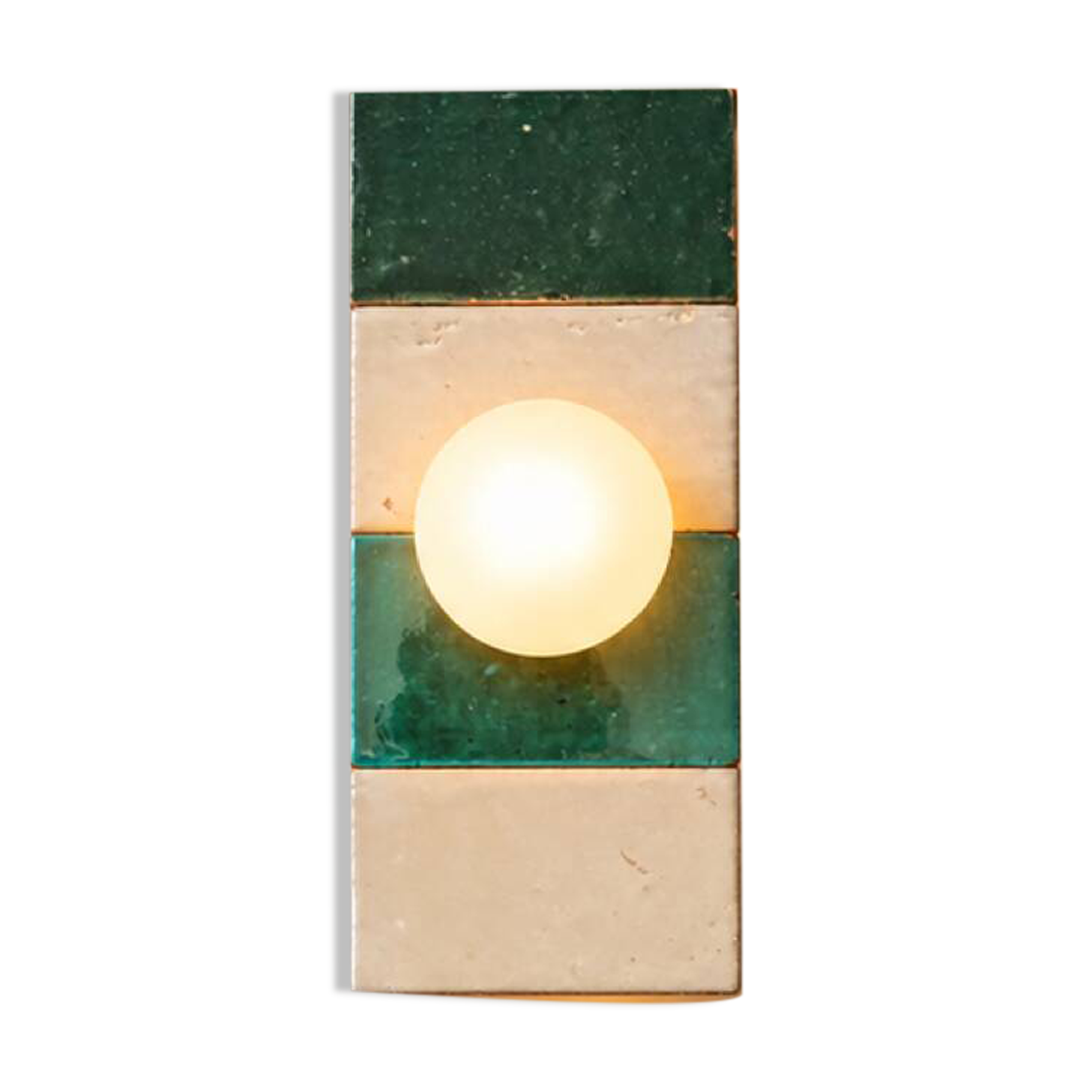 Ceramic zellige wall light