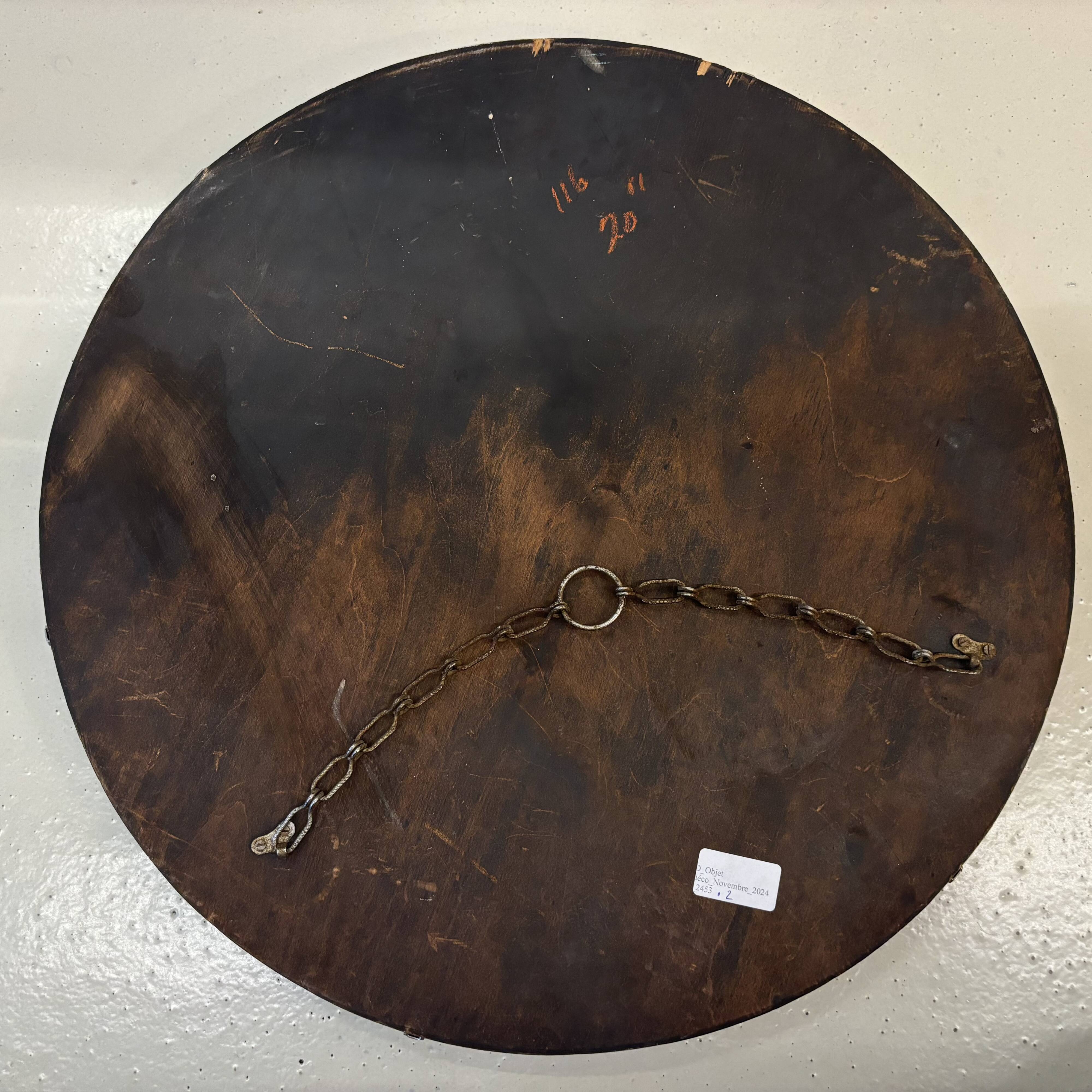 Art Deco Style Round Beveled Mirror