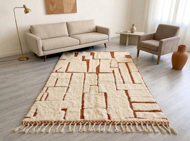 Moroccan Berber wool rug size 300x400 cm