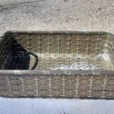 Basket braided in silver metal 19th