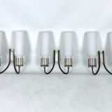 Mid-Century Modern set of three sconces in Arredoluce style. Italy 1950s