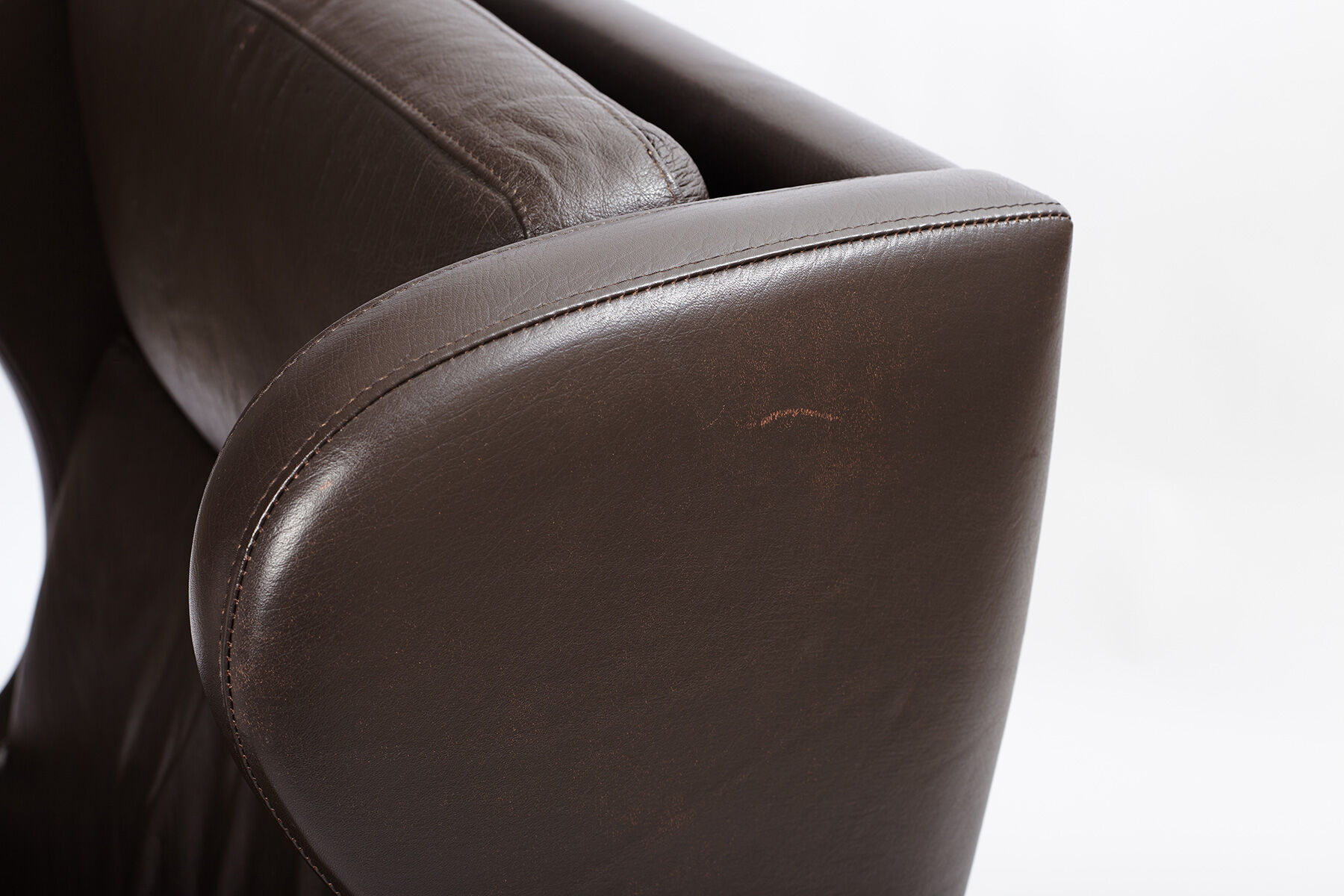 Mid-Century danish highback armchair with footrest