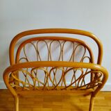 Rattan magazine holder