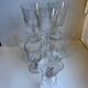 Set of 9 crystal wine glasses engraved early twentieth century