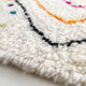 Moroccan Berber carpet azilal ecru with black diamonds and colorful patterns 255x159cm