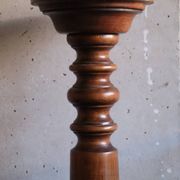 Vintage turned wooden column selette pedestal