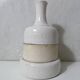 ancient stoneware soliflore vase in white