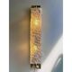 Pair of Gold Wall Sconces With Blue Graniglia Murano Glass