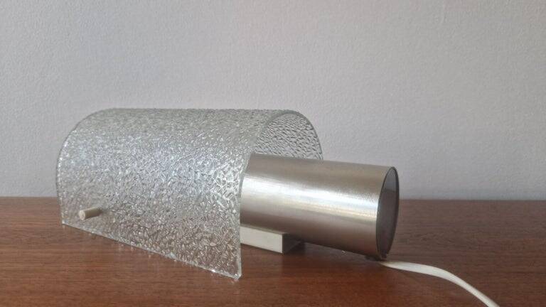 Midcentury Glass and Chrome Wall Lamp, Germany, 1970s