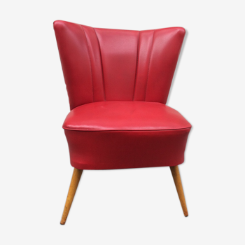 Fauteuil cocktail skaï 1960