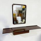 Mid-Century Modern Wall Console with Mirror, Italy, 1960s