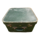 Bottle green suitcase vintage white interior