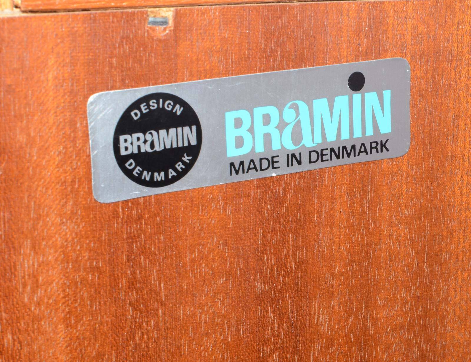 Danish Teak Writing Desk Cabinet by H.W. Klein for Bramin. Germany, 1960s