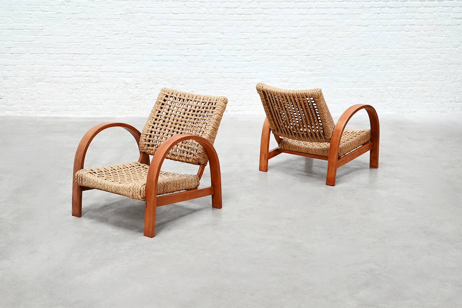 French Rope Easy Chairs, Art Deco 1940's