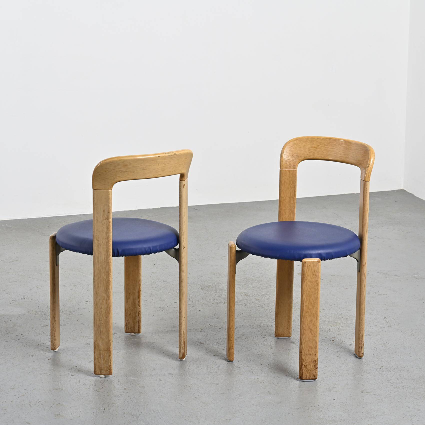 Suite de 4 chaises par Bruno Rey, Dietiker Switzerland
