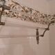 Art deco towel rack in metal and glass, vintage 30s