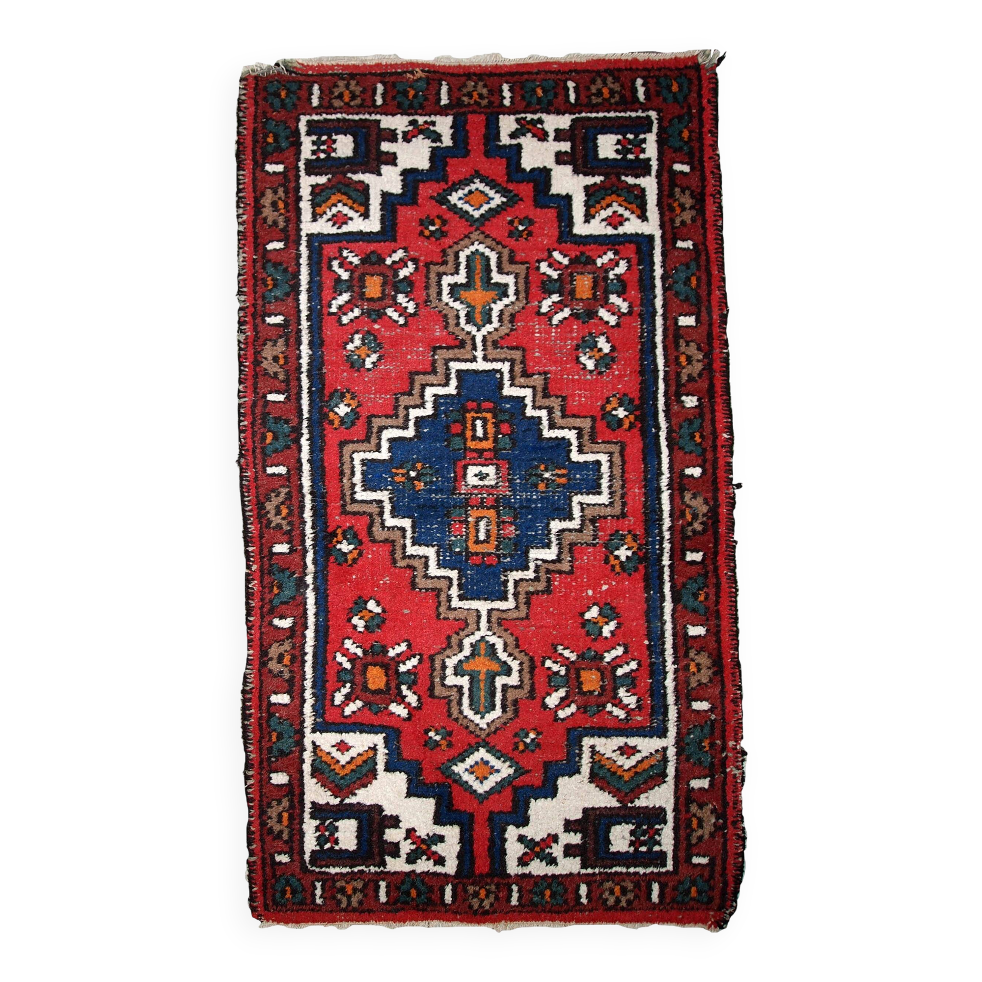 Tapis Vintage Hamadan en Laine, Années 1970, Élégance Traditionnelle