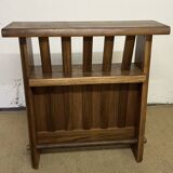 Vintage brutalist solid wood bar